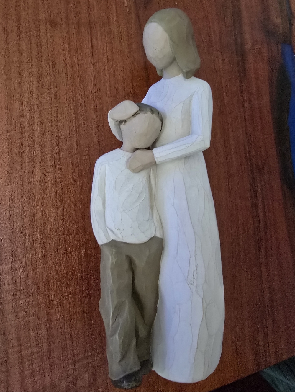 Willow Tree Mother & Son Figurine in White and Tan